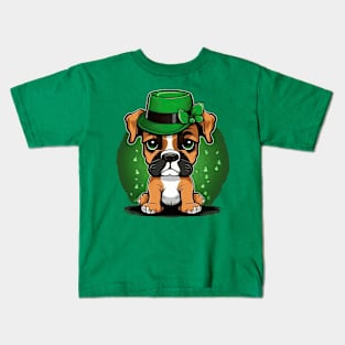 Boxer St. Patrick's Day Kids T-Shirt